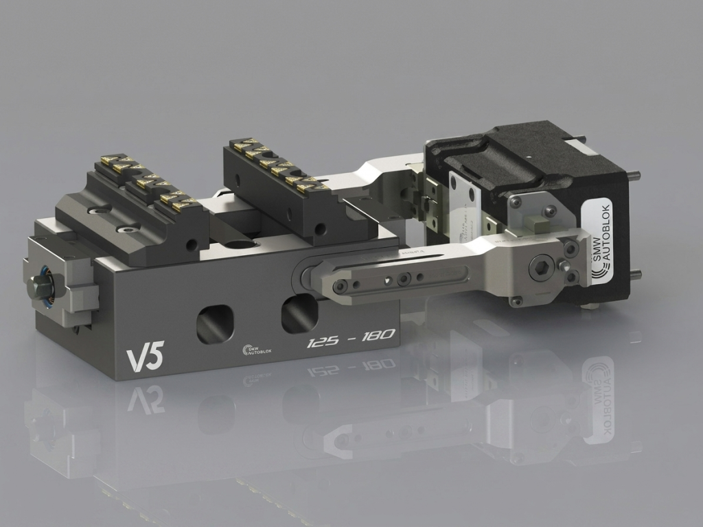 4-La morsa V5 esta especialmente diseñada para trabajar con sistemas automatizados.